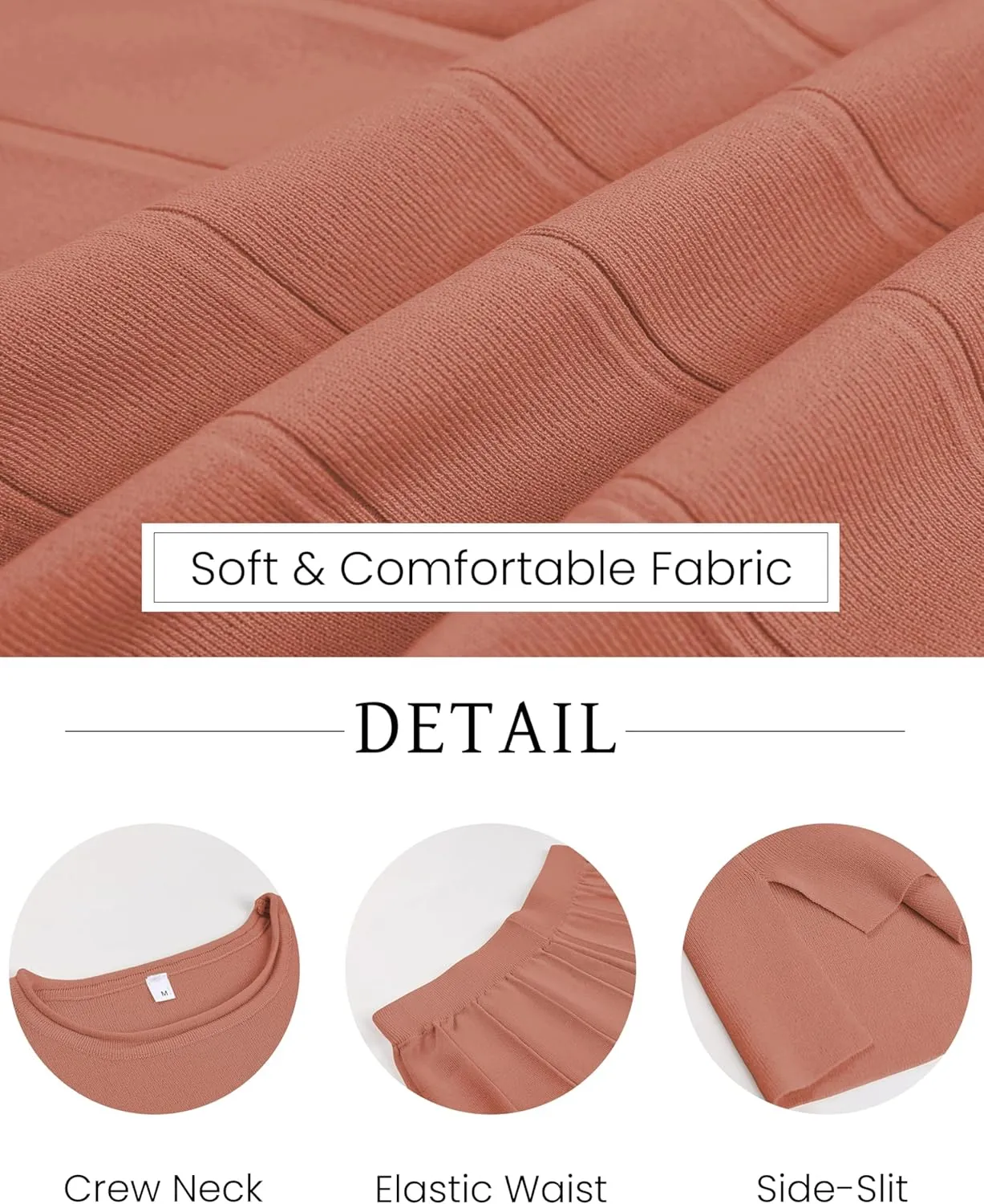 2 Piece Outfits for Women Sweater Sets Knit Vest Tops Elastic Waisted Pants