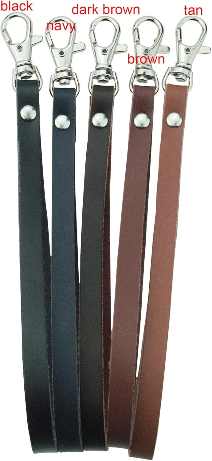 2 pieces Leather Purse Wrist Strap for Wallet Clutch Wristlet Purse Keys Keychain Pouch