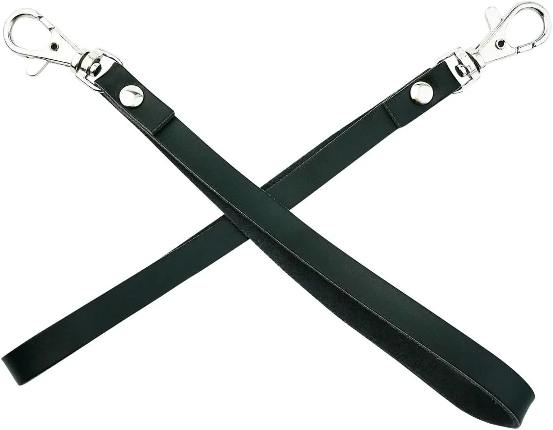 2 pieces Leather Purse Wrist Strap for Wallet Clutch Wristlet Purse Keys Keychain Pouch