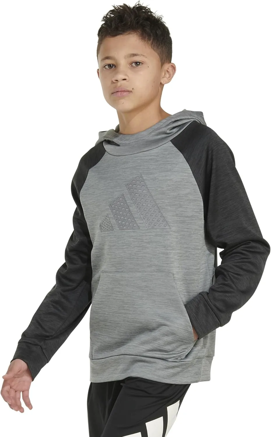 adidas Boys' Pullover Hoodie Poly Hooded Sweatshirt