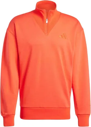 adidas Men's All Szn Fleece Quarter-Zip Crewneck Swearshirt