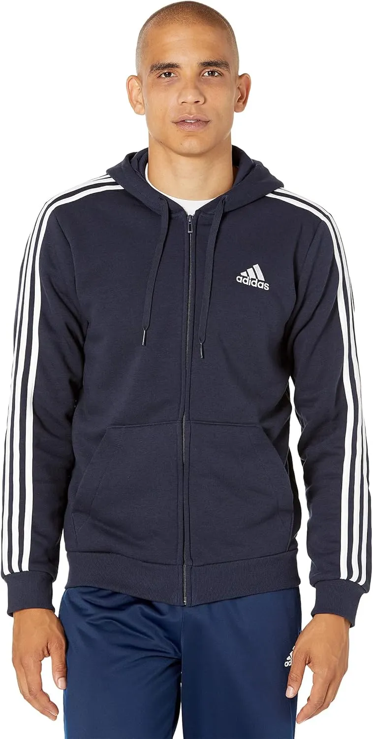 adidas Men's Essentials Fleece 3-Stripes Full-Zip Hoodie