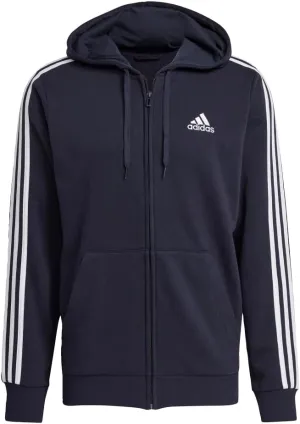 adidas Men's Essentials French Terry 3-Stripes Full-Zip Hoodie