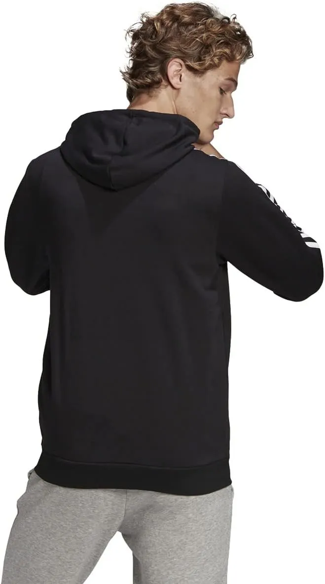 adidas Men's Essentials French Terry 3-Stripes Full-Zip Hoodie