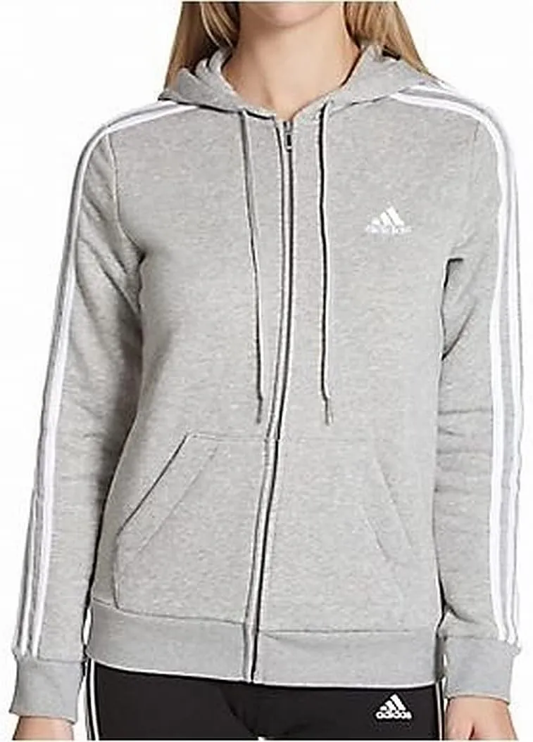 adidas Women's Essentials Fleece 3-Stripes Full-Zip Hoodie