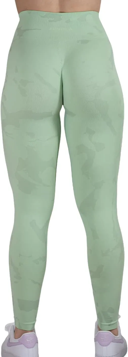 AUROLA CAMO Collection Workout Leggings for Women Subtle Logo Seamless Scrunch Gym Tights Yoga Running Active Pants