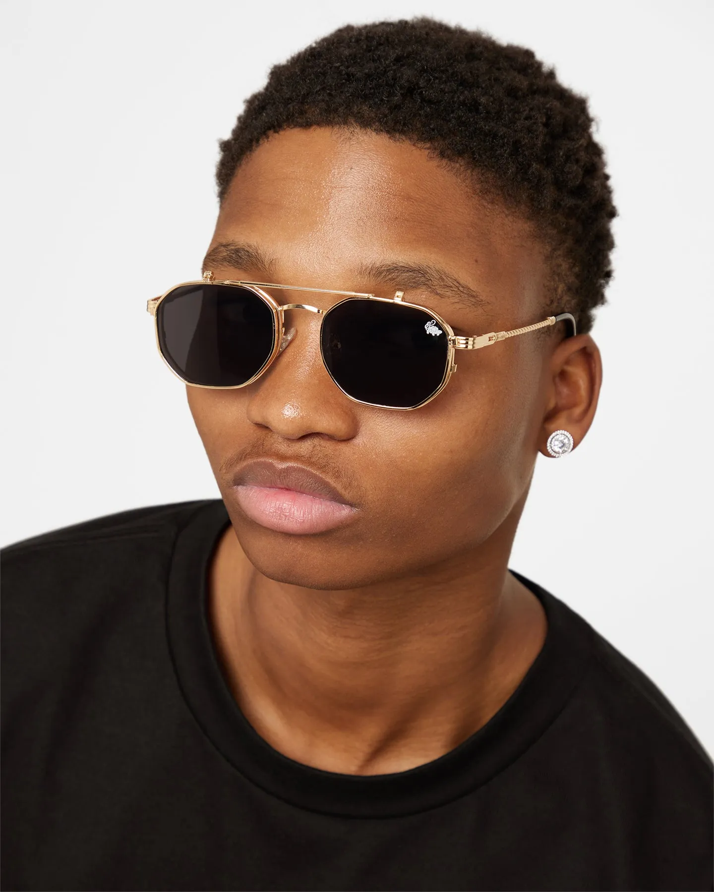Belvoir & Co Ramar Flip Sunglasses Gold/Black