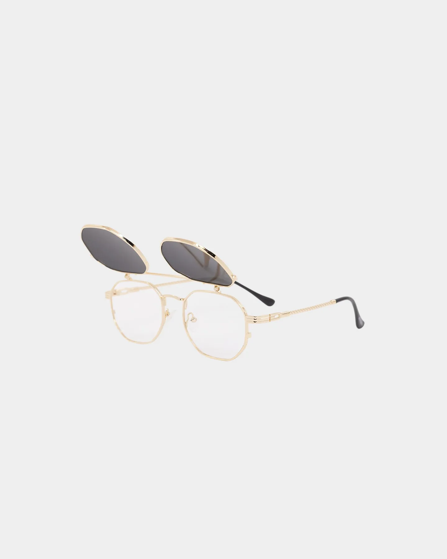 Belvoir & Co Ramar Flip Sunglasses Gold/Black
