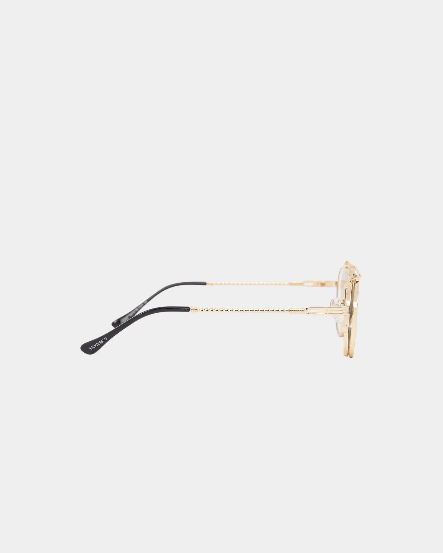 Belvoir & Co Ramar Flip Sunglasses Gold/Black