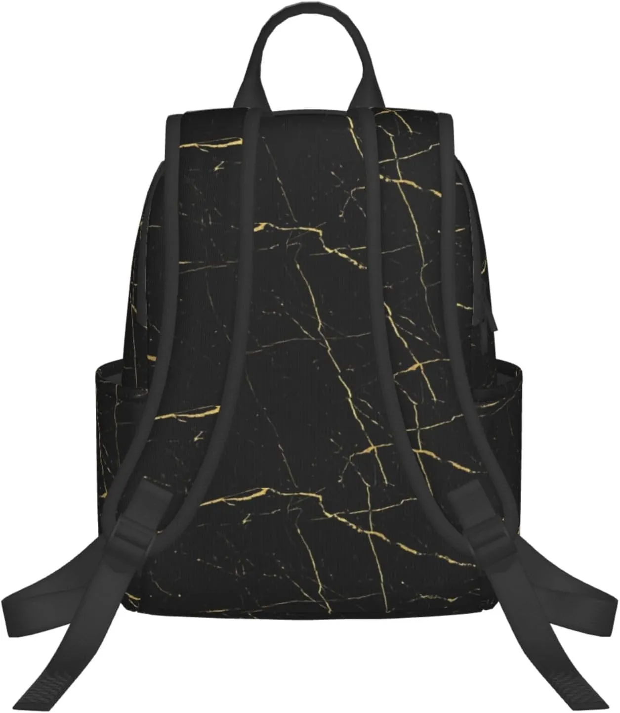 Black Gold Marble backpack book bags for college lightweight laptop backpacks for Men Women