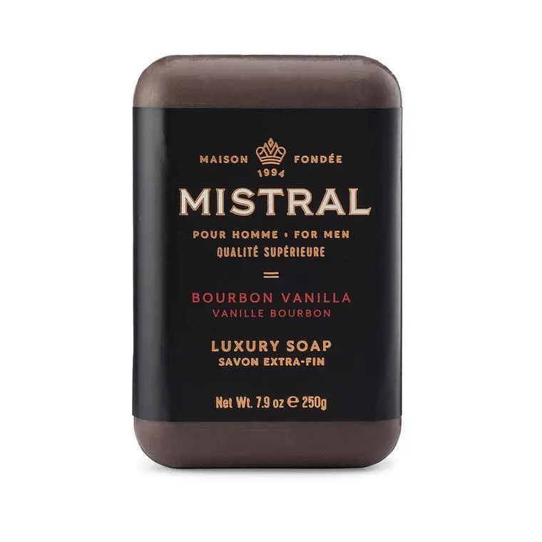 Bourbon Vanilla Bar Soap for Men, 7.9 Oz.
