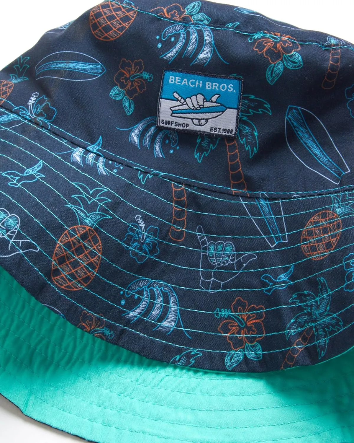 Boys Summer Shorts Set - 3 Piece Button Down Hawaiian Shirt, Swim Trunks, Bucket Hat - Boys Hawaiian Outfit, 5-14