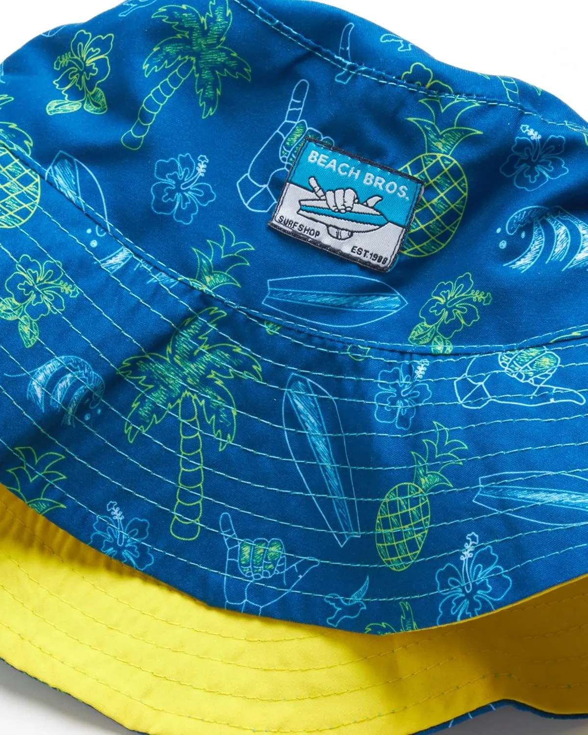 Boys Summer Shorts Set - 3 Piece Button Down Hawaiian Shirt, Swim Trunks, Bucket Hat - Boys Hawaiian Outfit, 5-14