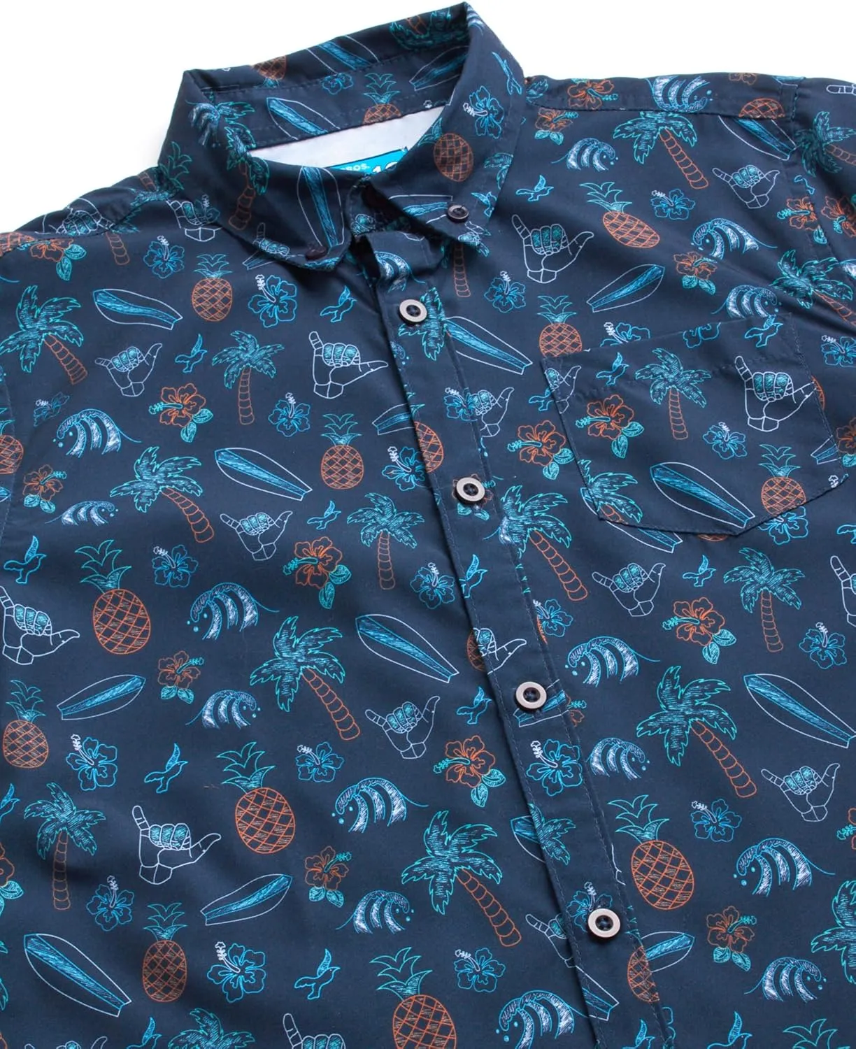 Boys Summer Shorts Set - 3 Piece Button Down Hawaiian Shirt, Swim Trunks, Bucket Hat - Boys Hawaiian Outfit, 5-14
