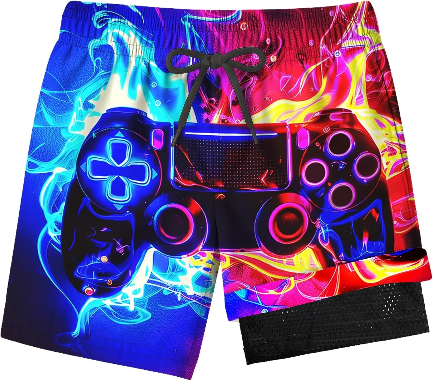 Boys Swim Trunks with Compression Liner for 7-16 Years,Quick-Dry Swim Shorts for Kids Teen,Sun Protection Swimming Trunks