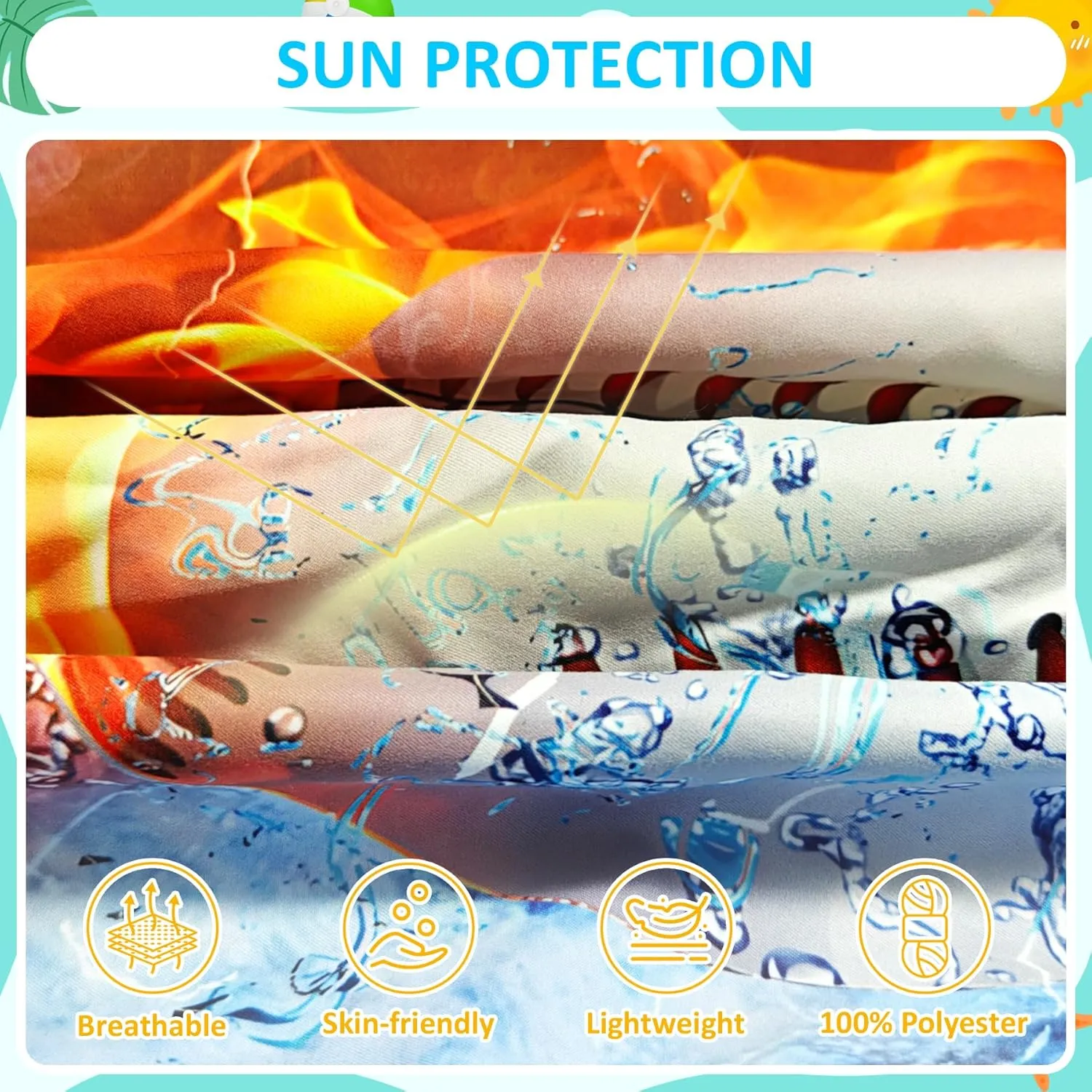 Boys Swim Trunks with Compression Liner for 7-16 Years,Quick-Dry Swim Shorts for Kids Teen,Sun Protection Swimming Trunks