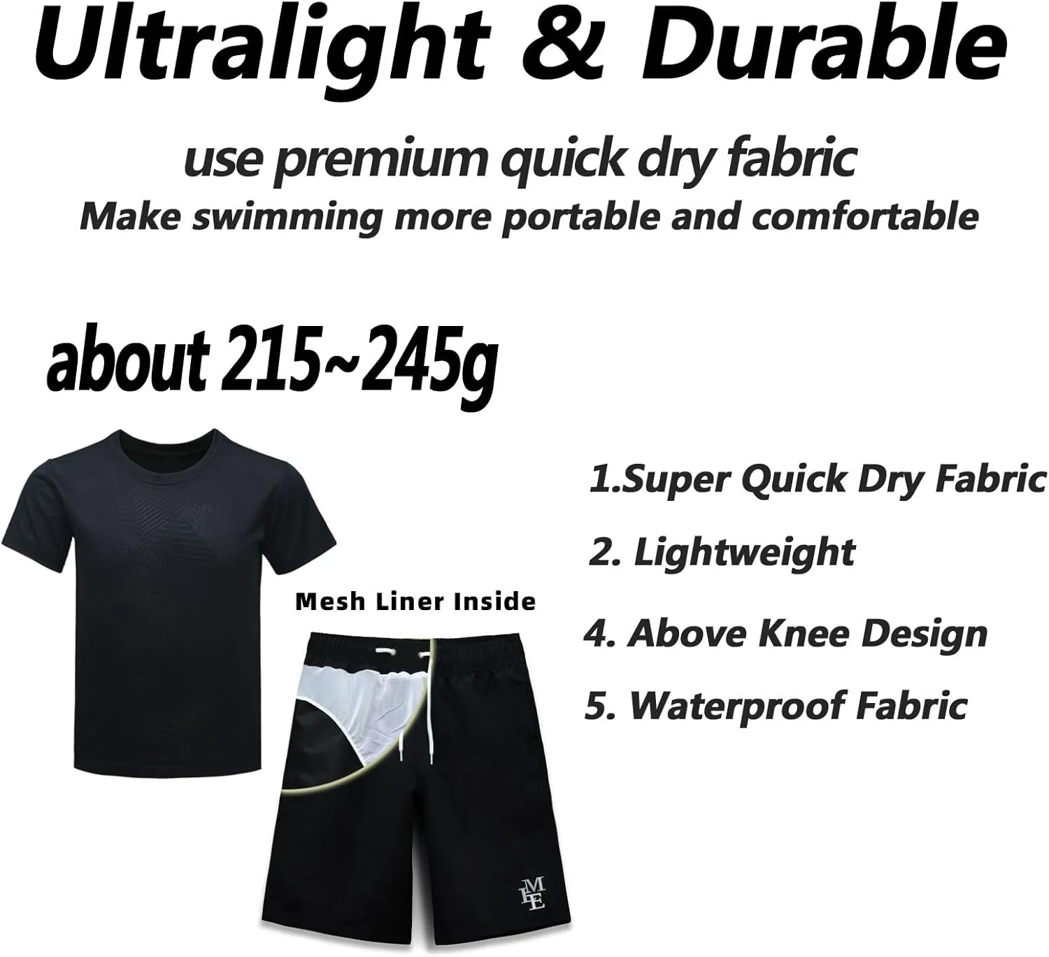 BoysRash Guard Set UPF 50  Short Sleeve Swim Shirt Quick Dry Bathing Suit Trunks Swimwear Size 8,10-12,14-16
