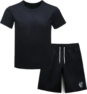 BoysRash Guard Set UPF 50  Short Sleeve Swim Shirt Quick Dry Bathing Suit Trunks Swimwear Size 8,10-12,14-16