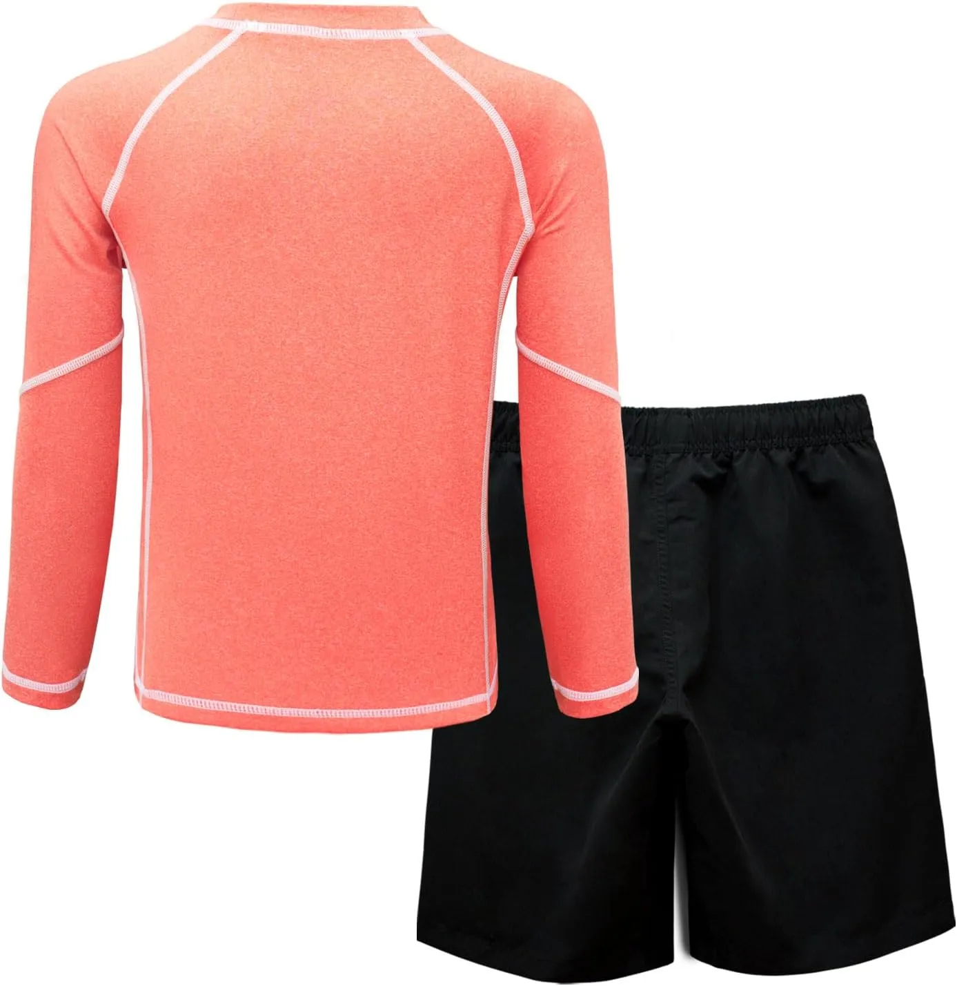 BoysRash Guard Set UPF 50  Short Sleeve Swim Shirt Quick Dry Bathing Suit Trunks Swimwear Size 8,10-12,14-16