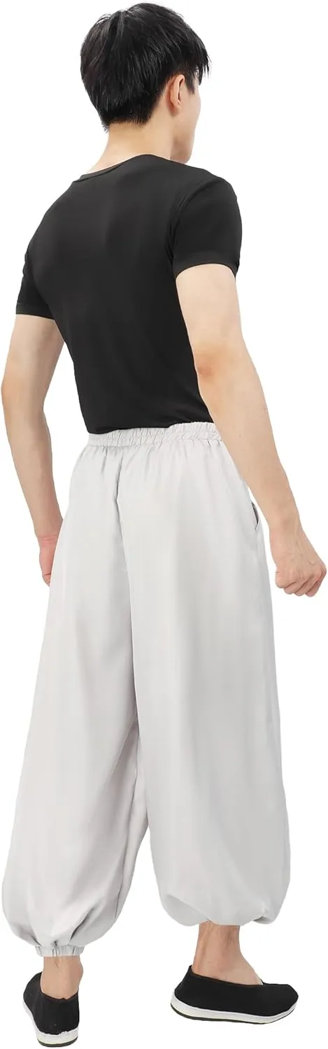 C-ZOFEK Men's US Size Anime Cosplay Costume Outfits Black Stretchy Top Baggy Pants