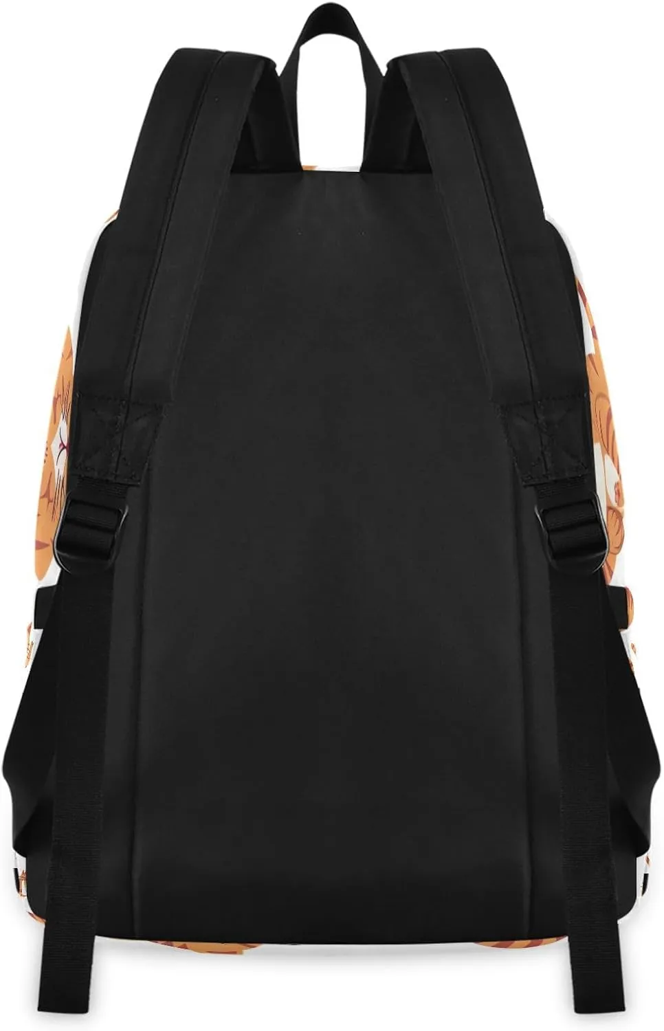 Cartoon Orange Cats White Backpacks and Lunchboxes Cooler Bag Insulated Waterproof, Girls Bookbags with Lunch Box