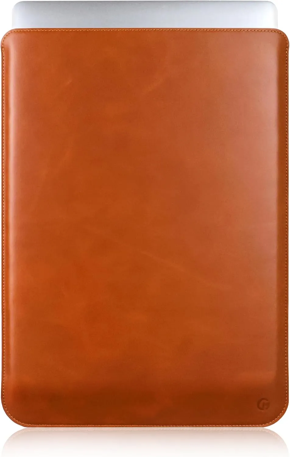 Casemade Real Leather Laptop Sleeve for MacBook Pro & Air Fits 13, 14, 15 & 16 Inch - Genuine Full Grain Leather with Soft Wool Lining (16 Inch - 2021  M1/M2/M3/M4)