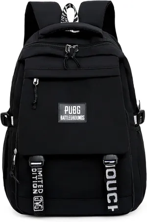 Casual Print Large Capacity College Backpack Outdoor Travel 15.6 inch Laptop Backpack for Men (BlackB)