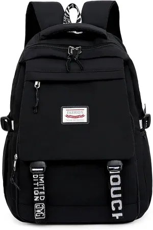 Casual Print Large Capacity College Backpack Outdoor Travel 15.6 inch Laptop Backpack for Men (BlackD)