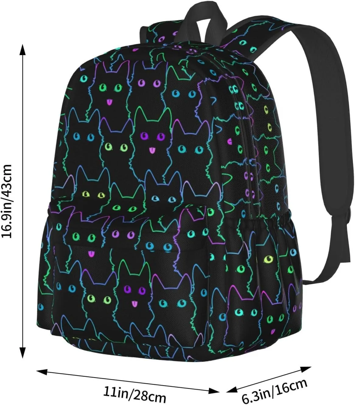 Cat Backpack Bookbag For Girls Boys To School Lightweight Casual Laptop Backpacks Travel Daypack