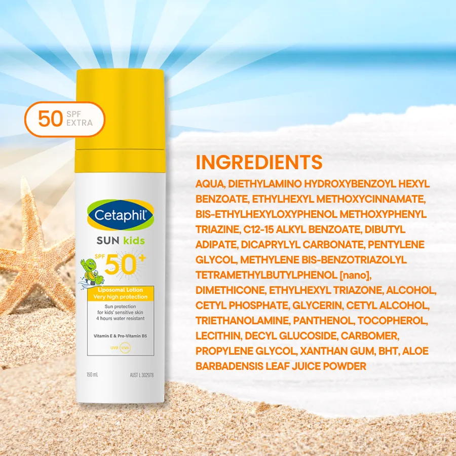 Cetaphil Sun Kids SPF 50 Liposomal Lotion Sunscreen - 150ml