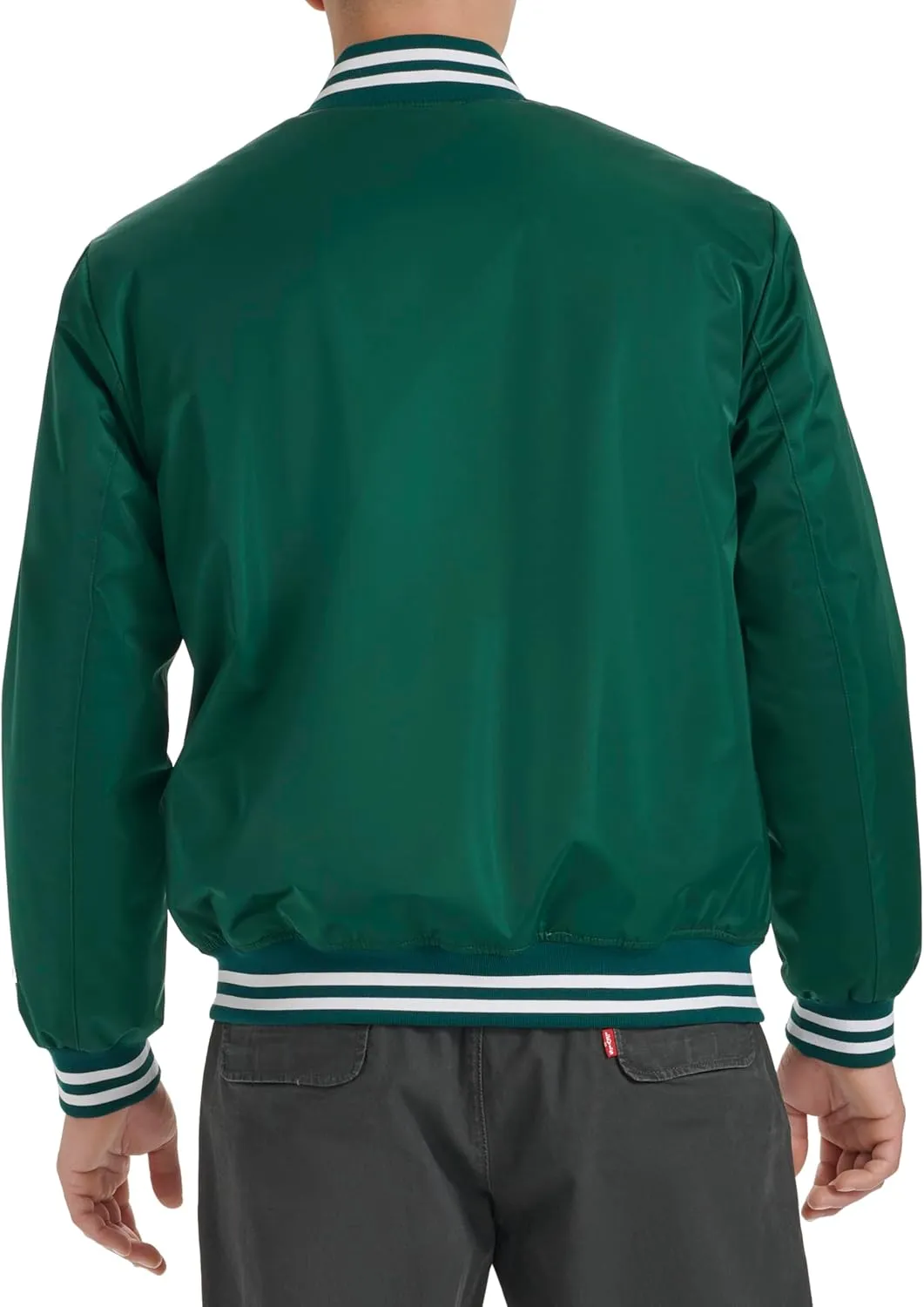 Champion Men's Logo Striped-Trim Varsity Jacket