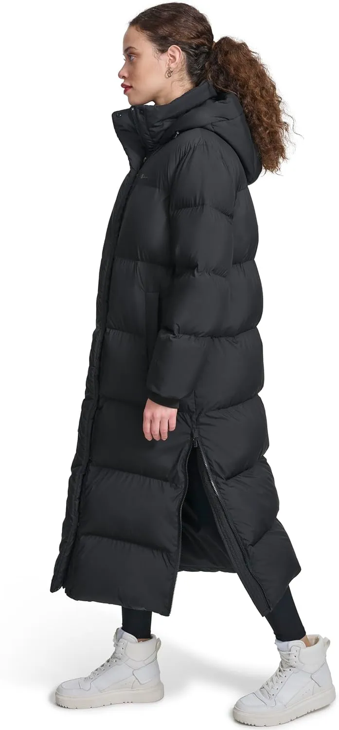 Champion Women's Extra Long Quilted Puffer Jacket with Hood