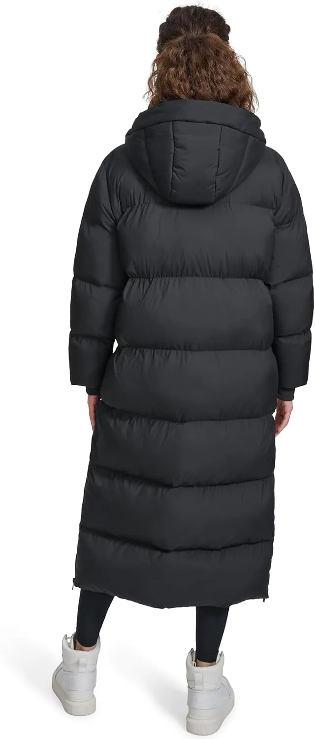 Champion Women's Extra Long Quilted Puffer Jacket with Hood
