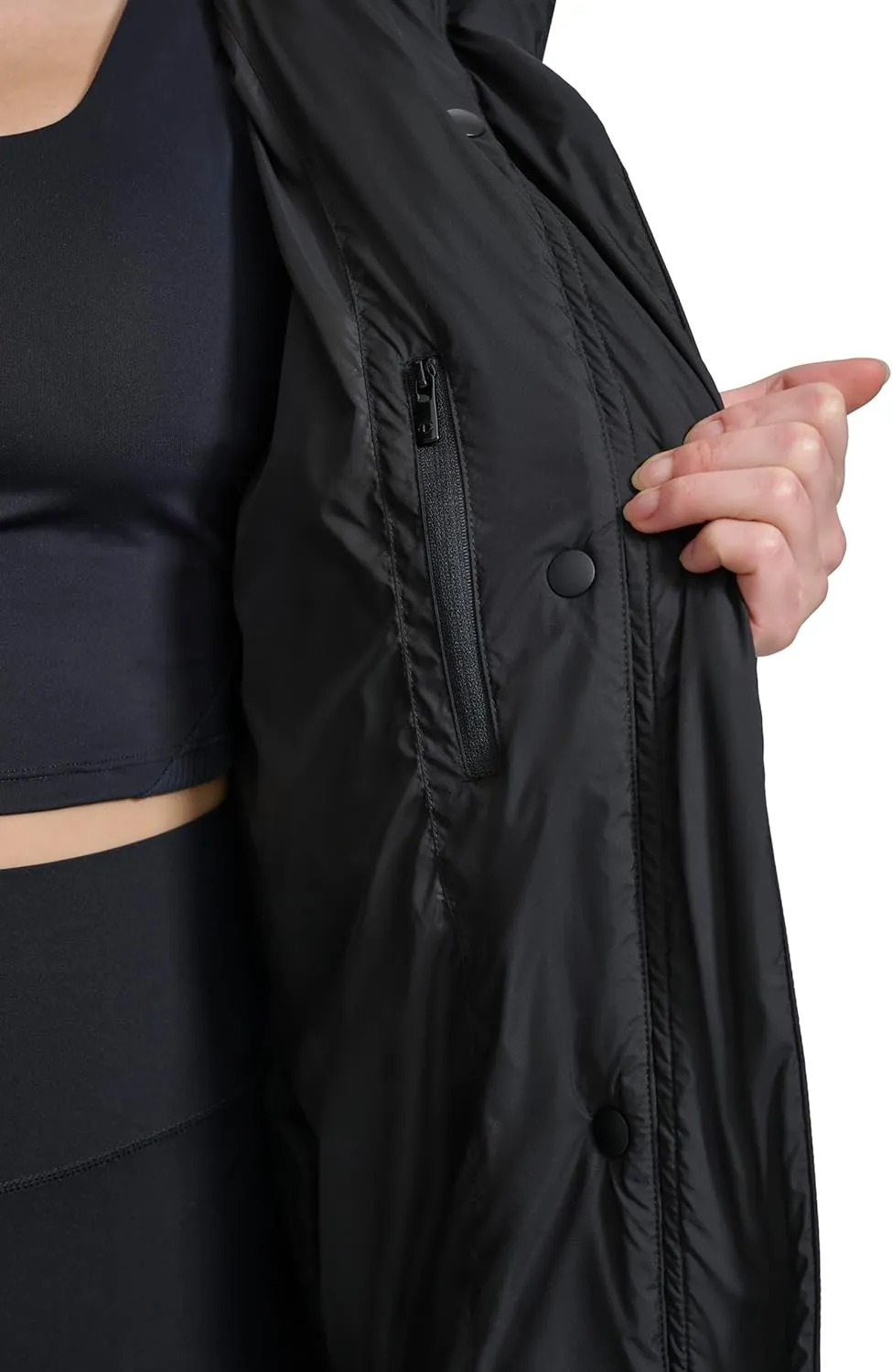 Champion Women's Extra Long Quilted Puffer Jacket with Hood