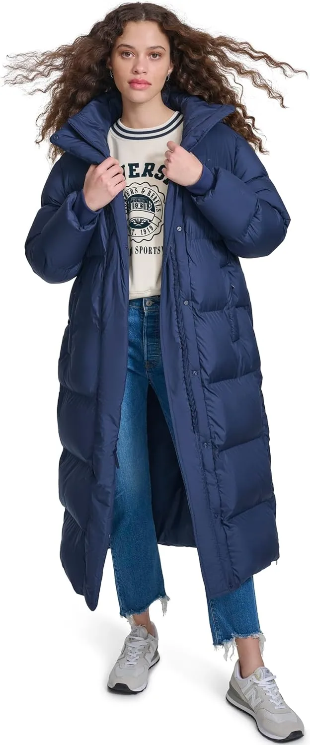 Champion Women's Extra Long Quilted Puffer Jacket with Hood