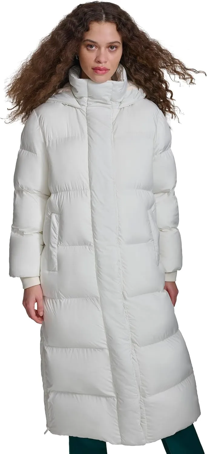 Champion Women's Extra Long Quilted Puffer Jacket with Hood