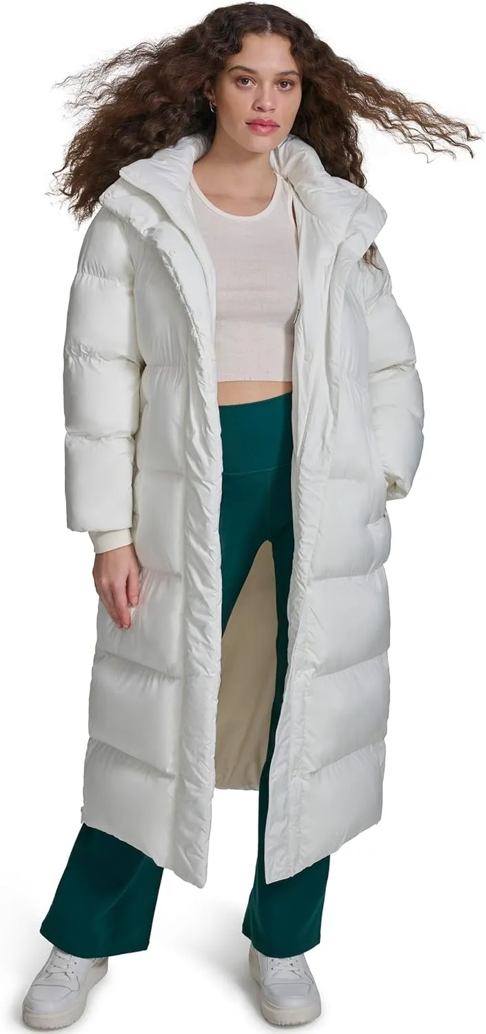 Champion Women's Extra Long Quilted Puffer Jacket with Hood