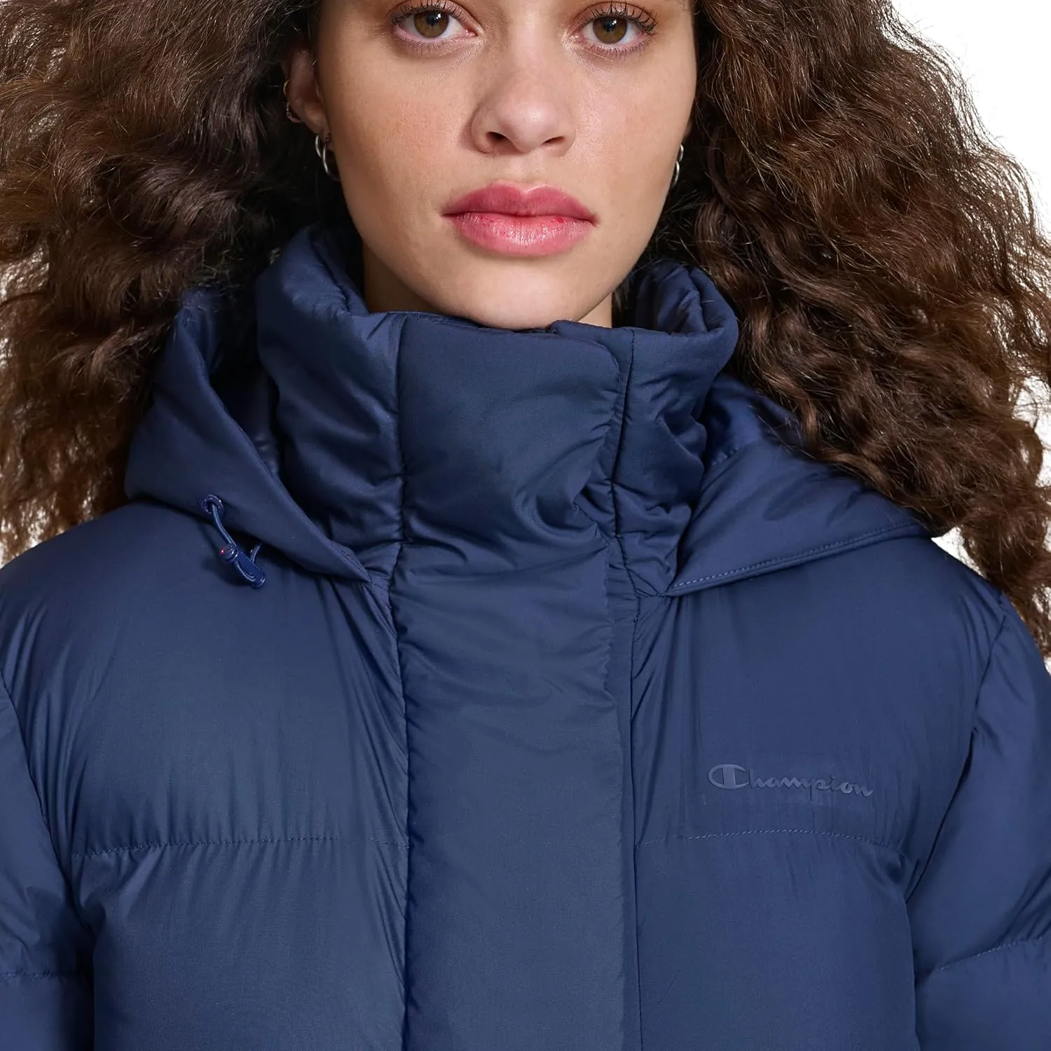Champion Women's Extra Long Quilted Puffer Jacket with Hood