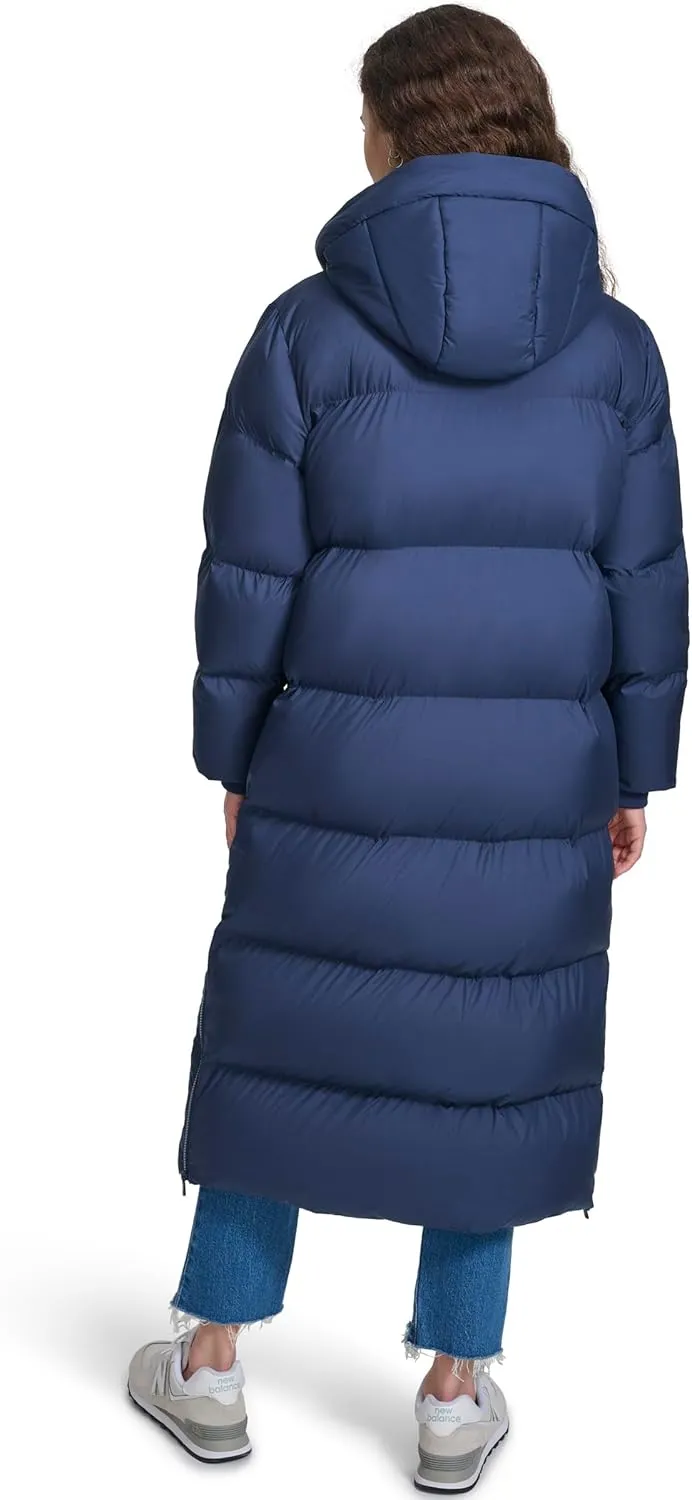Champion Women's Extra Long Quilted Puffer Jacket with Hood