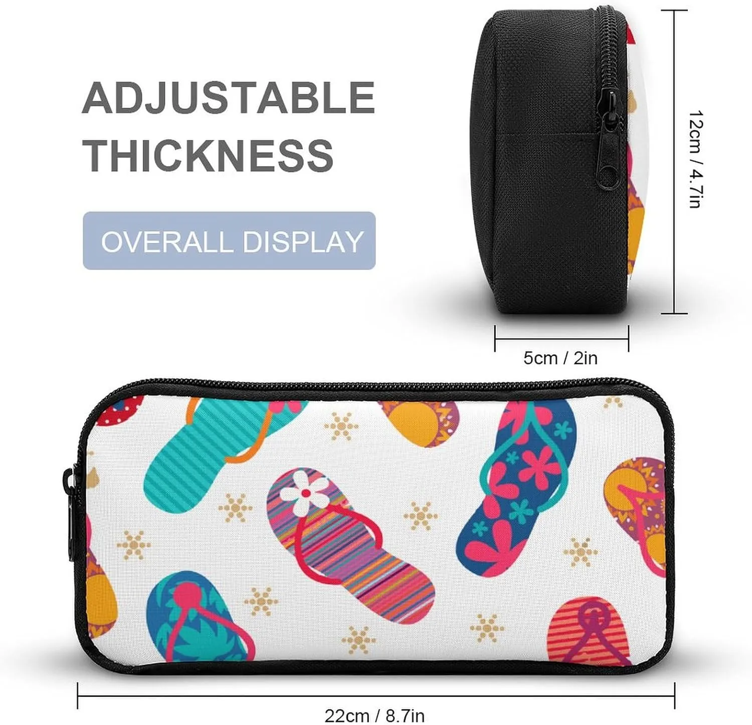 Cool Flip Flops Slippers Portable Large Capacity Backpack Meal Bag Set Unisex