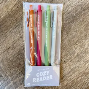 Cozy Reader Jotter Pens Set of 4