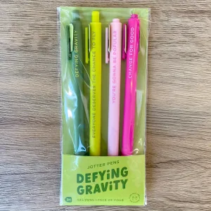 Defying Gravity Jotter Pens Set of 4