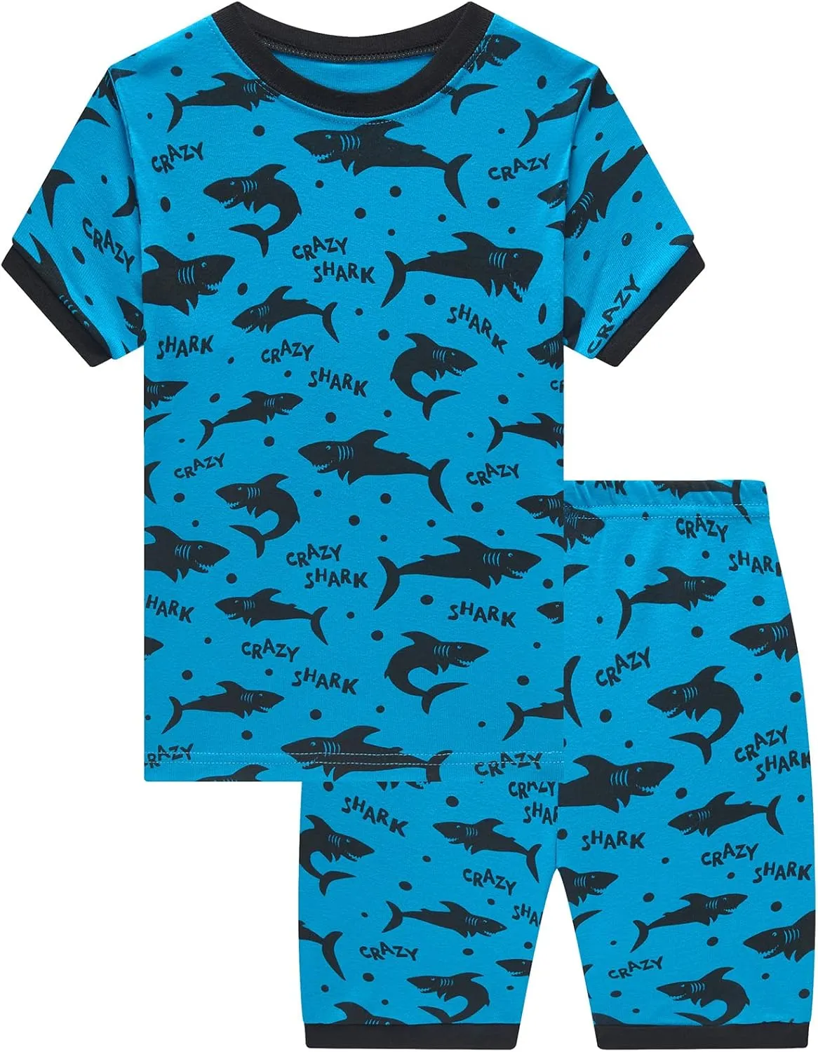 Dolphin&Fish Little Boys Cotton Short Pajamas 4 Piece Summer Kids Clothes Children Toddler Pjs