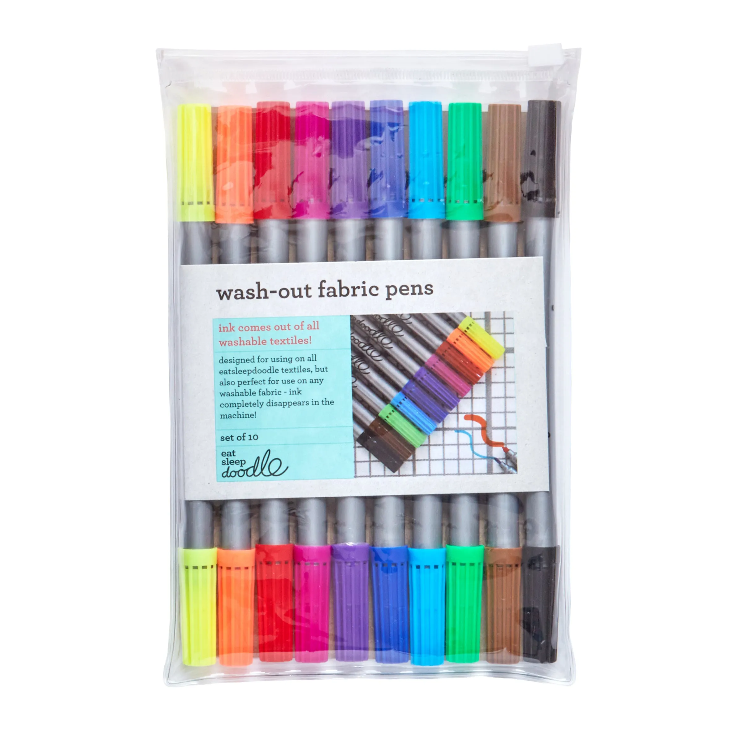 doodle wash-out marker set of 10