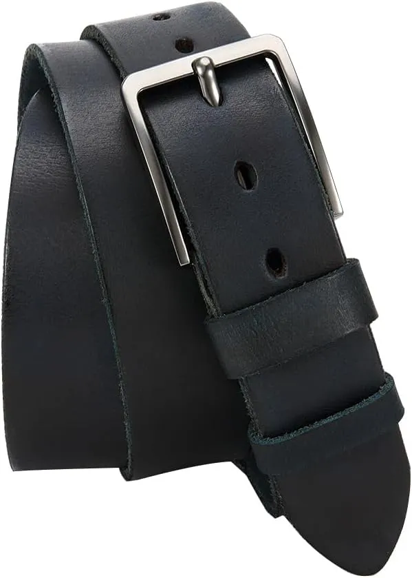 DOOPAI Men's Genuine Leather Casual Belt -Full Grain Leather Belt for Men- 1.5" Handmade Jeans Belt with Gift Box