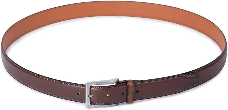 Fabio Valenti Genuine Leather Dress Belts For Men - Mens Belt For Suits, Jeans, Uniform With Single Prong Buckle