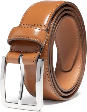 Fabio Valenti Genuine Leather Dress Belts For Men - Mens Belt For Suits, Jeans, Uniform With Single Prong Buckle