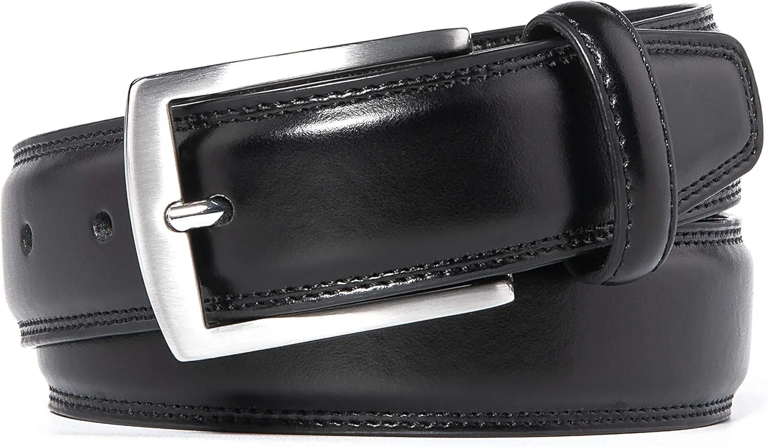 Fabio Valenti Genuine Leather Dress Belts For Men - Mens Belt For Suits, Jeans, Uniform With Single Prong Buckle