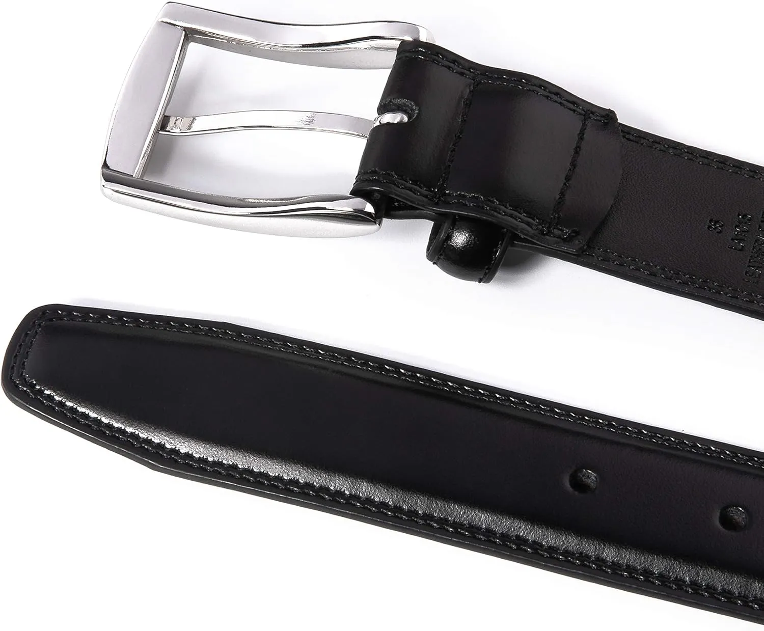 Fabio Valenti Genuine Leather Dress Belts For Men - Mens Belt For Suits, Jeans, Uniform With Single Prong Buckle
