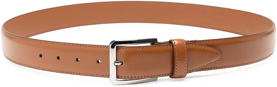 Fabio Valenti Genuine Leather Dress Belts For Men - Mens Belt For Suits, Jeans, Uniform With Single Prong Buckle